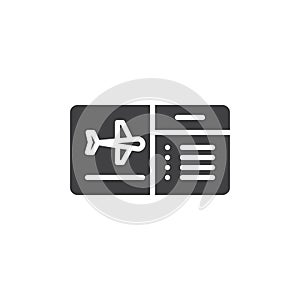 Air ticket vector icon