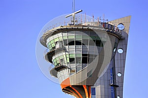 Air traffic control tower of the airport