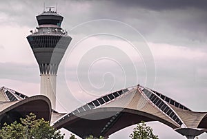 Air traffic control tower in Bangkok Thailand