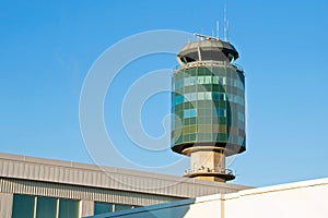 Air traffic control tower in Vancouver YVR airport