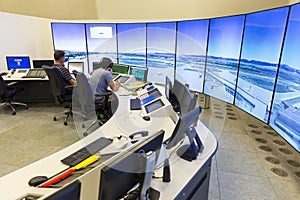 Air traffic controllers monitors
