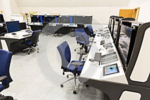 Air Traffic Services Authority controller's desk