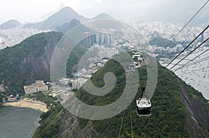 El aire tranvía a través de brasil 