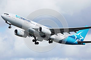 Air Transat jet up in the sky