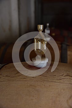 An air trap on a wine barrel