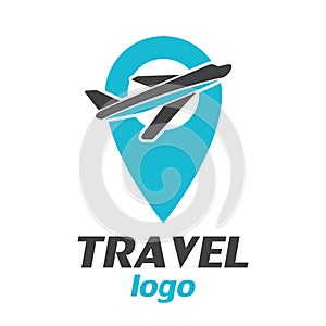 Air travel logo template. Travel logo on a white background