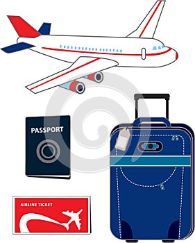 Air Trip Flat Illustration Concept