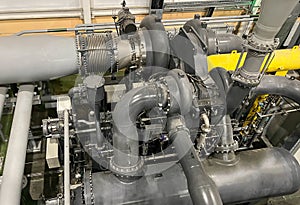 Air turbocharger. Compressor compresses air for industrial applications