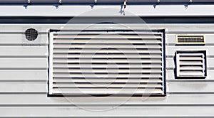 Air vent ducts for ventilation on wall photo