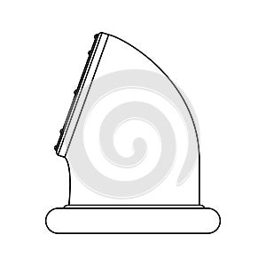 Air vent vector illustration icon conditioning outline. Ventilation equipment conditioner wind and fan system isolated white line