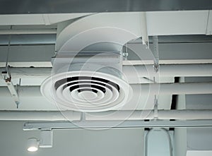 Air Ventilating tube installed on the ceiling