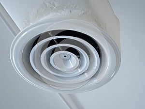 Air Ventilating tube installed on the ceiling of the office building