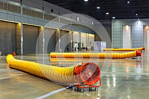 Air-Ventilation Fans inside industrial building.