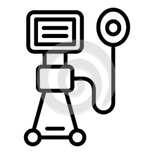 Air ventilator medical machine icon, outline style