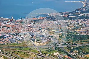 The air view of Almada. Portugal