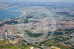 The air view of Almada. Portugal photo