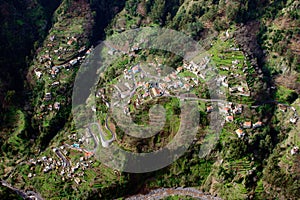 Air view from village