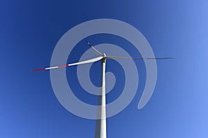 Air wind propeller for electricity power at blue sky