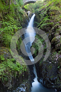 Aira Force Waterfall in the Lake District. England.