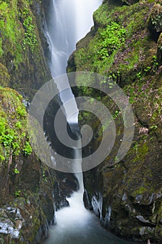 Aira Force Waterfall in the Lake District. England.