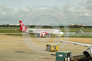 Air Asia at the airport in Ho Chi Minh, Vietnam