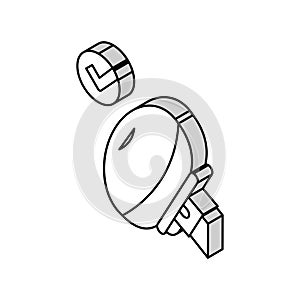 airbag testing car isometric icon vector illustration