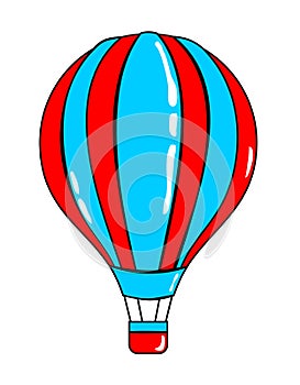 Airballoon cartoon sticker in retro style photo