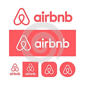 Airbnb logo vector on white background