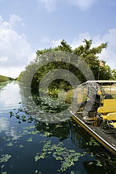 Airboat in Everglades Florida Big Cypress