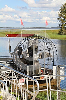 Airboat in a Florida swamp