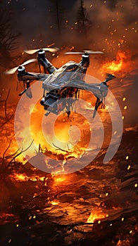 Airborne firefighting: Drone monitors devastating forest fire