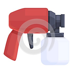 Airbrush painter icon cartoon vector. Paint gun