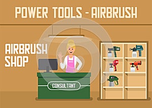 Airbrush Power Tools Online Shop Service Banner
