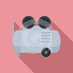 Airbrushing air compressor icon, flat style