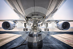 Airbus A330 parked on tarmac