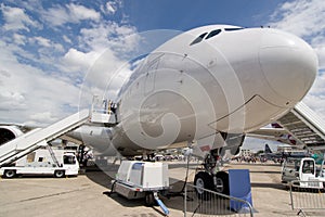 Airbus A380 on Ground without trademarks