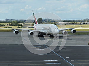 Airbus A380 of the Emirates airlines