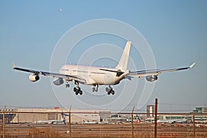 Airbus A340-300 In Generic White Livery Landing In Toronto