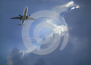 Airbus jetliner storm