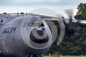 Airbus Military Airbus Defense and Space A400M Atlas four engined large military transport aircraft F-WWMZ.