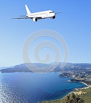 Airbus over French Riviera