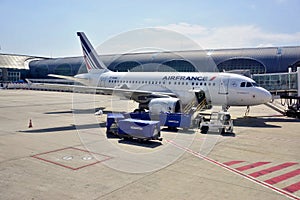 An Airbus A318 plane from Air France (AF) at CDG