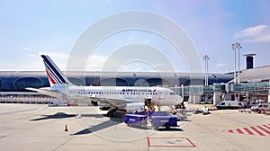 An Airbus A318 plane from Air France (AF) at CDG