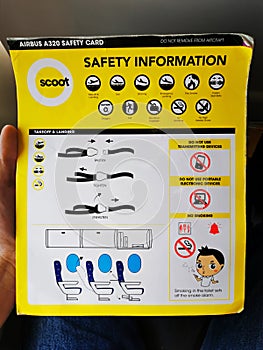 Airbus A320 Safety Information Card