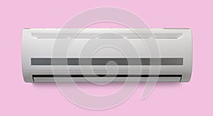Aircond isolated on pink background photo