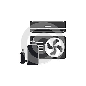 airconditioner compressor icon vector illustration design template photo