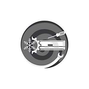 airconditioner repair and service vector icon illustration design