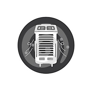 airconditioner standing icon vector element design template