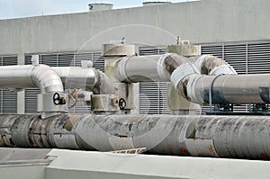 Airconditioning Pipes on the rooftop