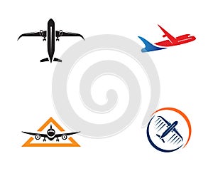 Aircraft, airplane, airline logo label. Journey, air travel, air